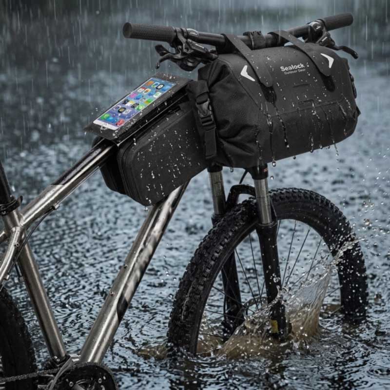 நீர்ப்புகா பைக் பைகள் — RF வெல்டட், IPX6 | OEM, MOQ 200