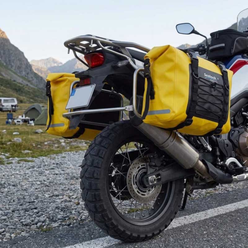நீர்ப்புகா மோட்டார் சைக்கிள் பைகள் — வெல்டட் PVC, 40-80L | OEM